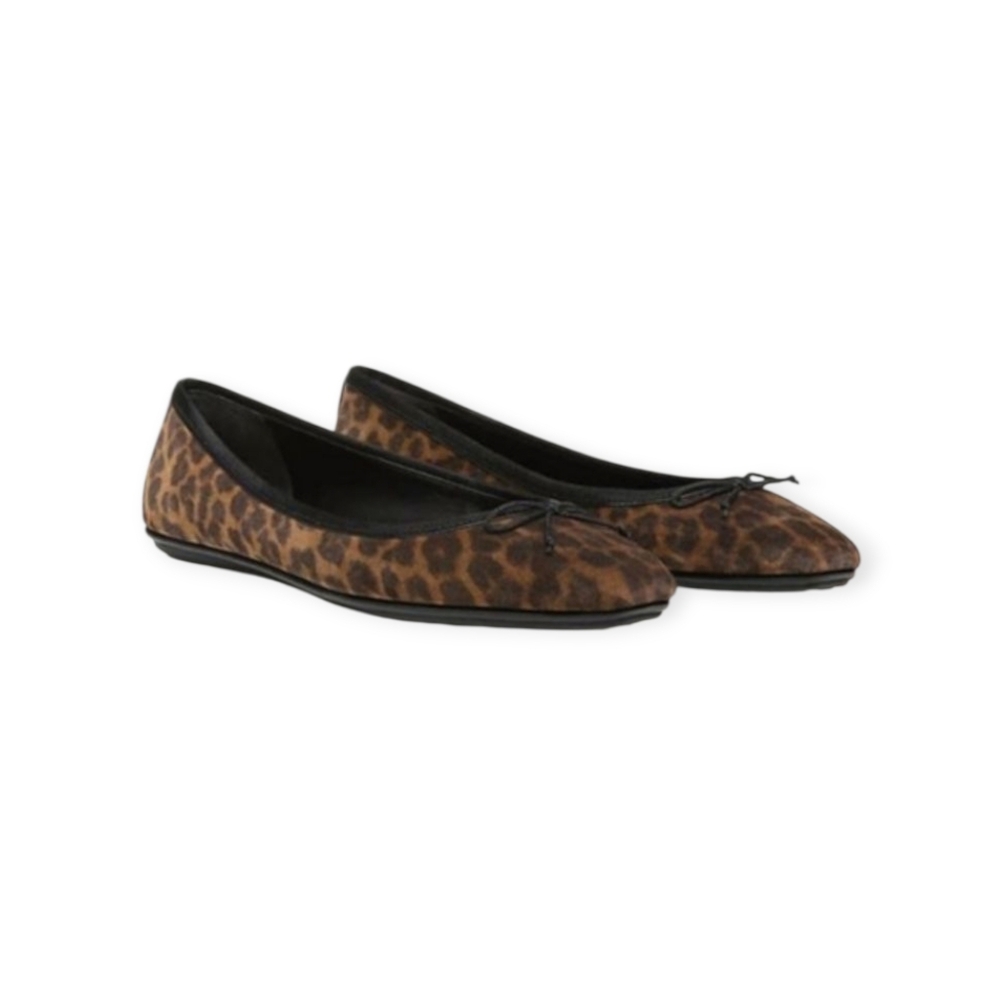Veronica Beard Beatrix leopard print suede ballet flats size 12 NWT